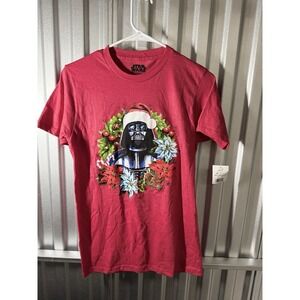 STAR WARS SANTA DARTH VADER CHRISTMAS WREATH T-Shirt MENS SMALL NEW WITH TAG